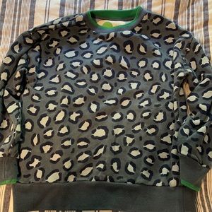 Blue animal print sweatshirt
